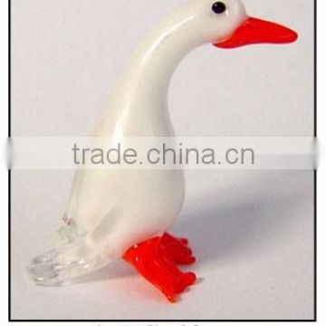 delicate glass white goose for Easter gift