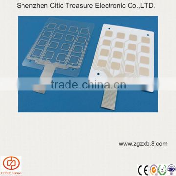 Clear conductive touch button membrane film