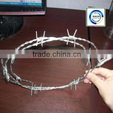 Hot Dipped Galvanized Silver barbed iron wire for Sale