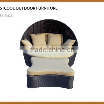 2016 Rattan outdoor rattan Oyster Rattan Daybed with Canopy