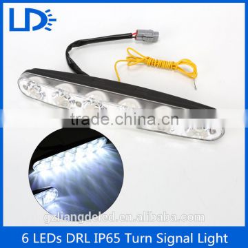 high quality high power daytime running light 12v 6leds drl with turn siganl
