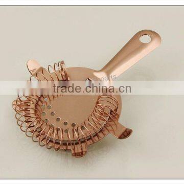 Stainless Steel Bar Strainer with Copper Finish