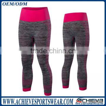 2017 wholesale custom elastic polyester fitness yoga pants