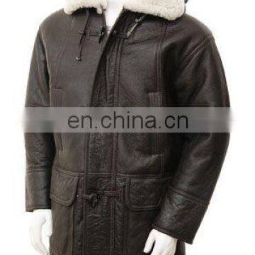 Men Coats black with white coller