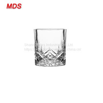 High quality 7oz 220ml cut embossed whisky glass wholesale