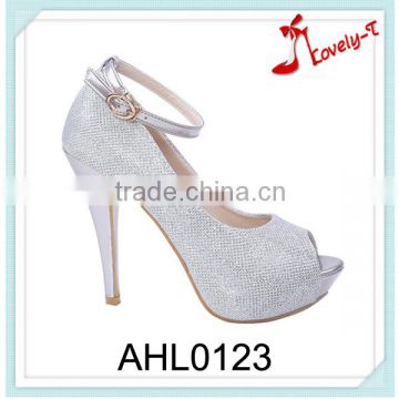 china alibaba guangdong factory wholesale women ankle strap peep toe crystal high heel pumps dress shoes