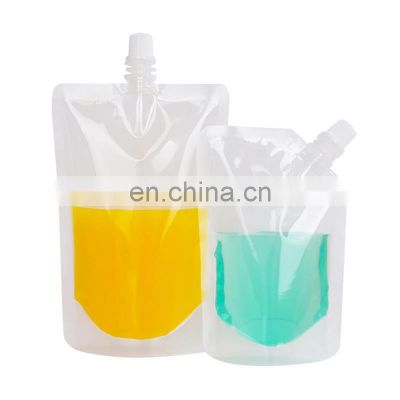Factory Direct Supply Matte Stand Up Bags Transparent Nozzle Bag