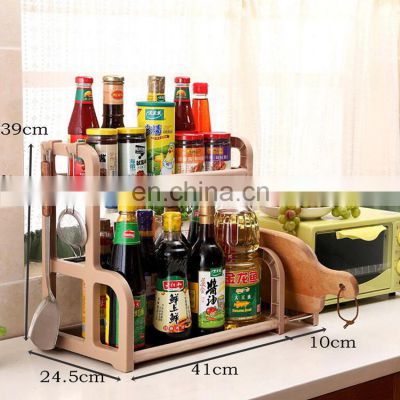 Good price plastic multi-functional kitchen spice rack storage shelf