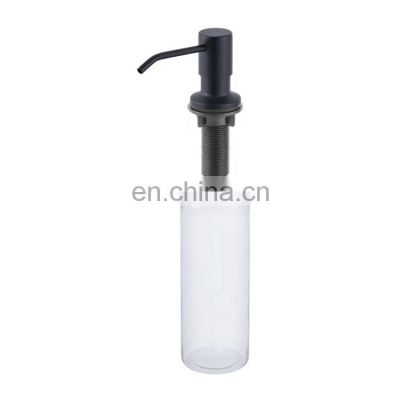 China Factory Modern Hanging Kitchen Hand Sanitizer Manual Soap Sink Liquid Dispenser Stainless Black With Soap Dispenser Pump
