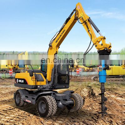 HENGWANG excavating machinery chinese hydraulic excavator wheel 8 ton excavator hydraulic grapple