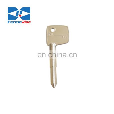 Locksmith suppliers Good Quality Brass Blank 853 Door Key With Nickel Plated For Vehicle And Cabinet Keys