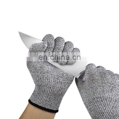 Hand Protection Hppe Polyurethane Anti Cut Safety Gloves Grey PU Coated Level 5 Cut Resistant Gloves Work Glove