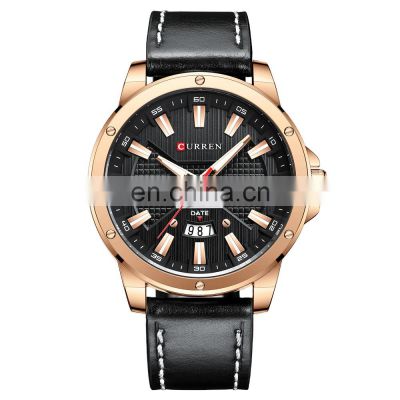 CURREN Hot selling waterproof quartz watch fashion belt watch business calendar men's watch
