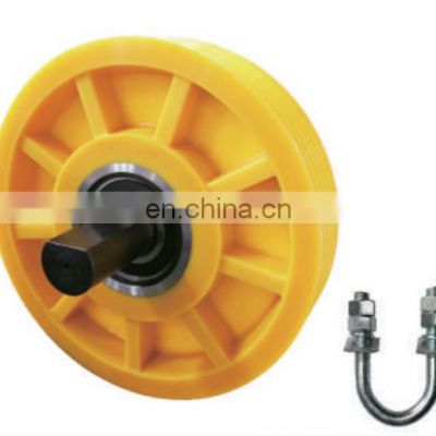 Different Diameter Elevator Tension System  Deflector Pulley Sheave