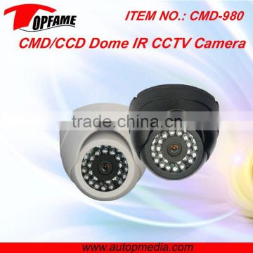 CMD-980 CCD IR waterproof dome camera for monitoring entrances, hotel, school, shops, etc.