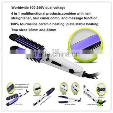 L-700 hair curler and hair straightening brush with massage function