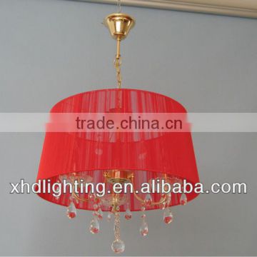modern fabric crystal pendant lamp, dinning decorative chandelier