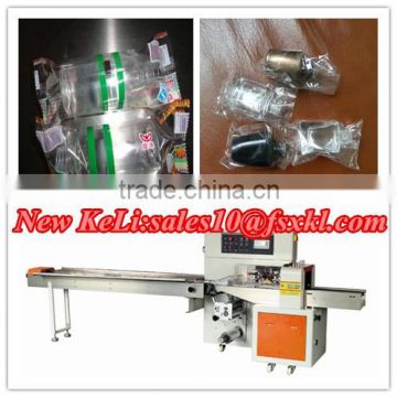 Single glass bottle flow wrapping machine