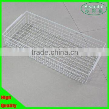 Powder Coat Metal Wire Basket Supermarket Storage Basket