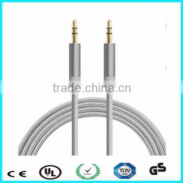 Gold plated male to male 3.5mm audio stereo cable