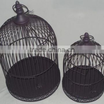 Metal bird cage for garden decorations