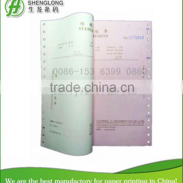 (PHOTO) 2 ply color paper serial number statement invoice