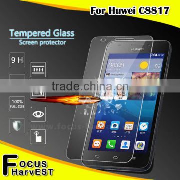 Cheap price good quanlity mobile phone 9H 2.5D 0.33mm tempered glass screen protector for Huawei C8817