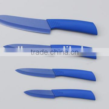 Blue color blade ceramic knife set, colorful blade ceramic knife, attractive colors