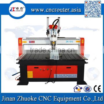 Free Shipping 4 Axis Wood CNC Carving Machine ZK-1313 With 5.5KW Big Power Spindle Air Cylinder For Z-Axis