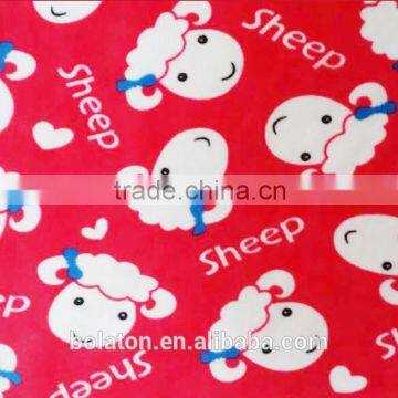 Mutton with Words Design Printed Micro Soft Velvet for Kids Winter Clothes