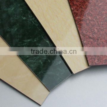 Polyester coating (PE) marble granite stone ACP sheet for interior decoration home designing