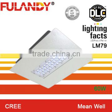 2015 hot new product recessed installation gas station LED canopy light 120W DLC passway lighting