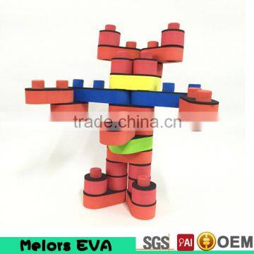 best price creative toys new design EVA foam cute kids interlocking robot building block