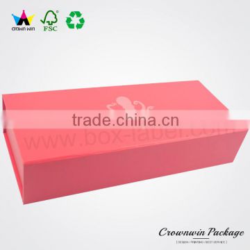 Red Folded Magnetic Box Luxury Wine Box With UV logo