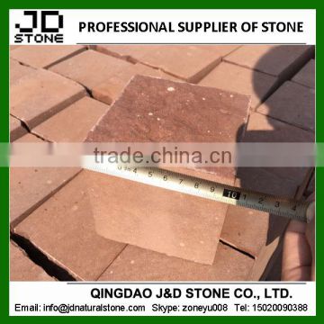 China cheap red cobblestones in 10x10x10cm