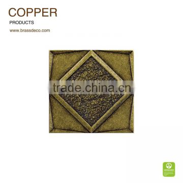 100*100mm solid brass material BT1010-07 decorative brass floor tile
