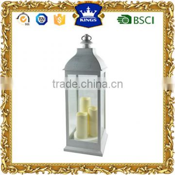 High quality Unique white high plastic LED candle lantern