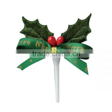 Handmade small green leaf shape christmas decoration