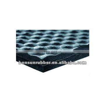 New!! hammer top /groove rubber stable mat with 1 ply