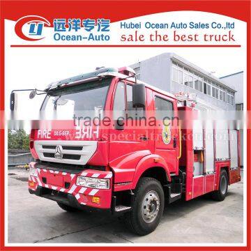 SINOTRUK HOWO 8000liter water tank fire truck for sale