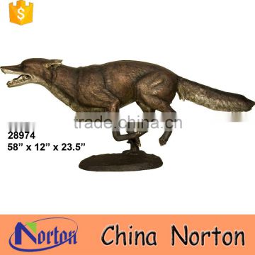 New design running bronze coyote sculpture for sale NTBA-W001Y
