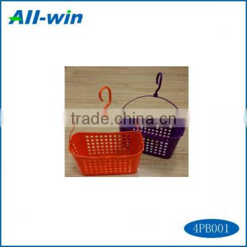 High-quality 2015 new design plastic colorful basket with hook