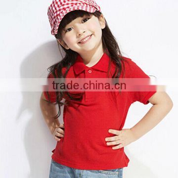 breathable plain polo kids clothes girls 2015