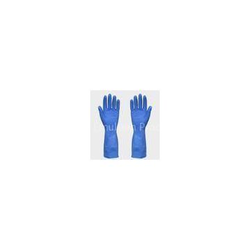 Reusable Latex Gloves , 50g - 80g beaded cuff blue latex gloves