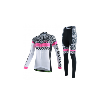 Graffiti Pink Purple riding a long - sleeved suit women 's spring and autumn sweat ventilated women' s clothing