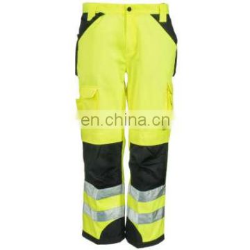 High visibility reflective safety pants with multi pocket cargo pants for men/JY-0