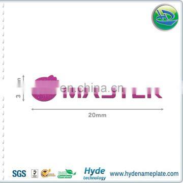 Electroform Thin Metal Sticker Self Adhesive Private Label