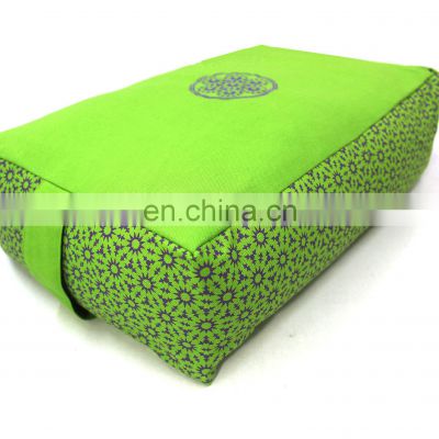 Cotton or Kapok filled New design printed rectangular shape meditation yoga bolster pillow