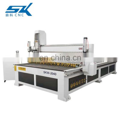 Wood Door Engraving CNC Router Machine Furniture Industry with Press Roller 2040