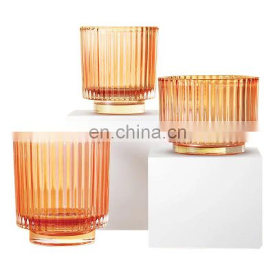 Creative crystal glass jars decorative candle holders Wedding candle vessels empty scented candle holder for home decor